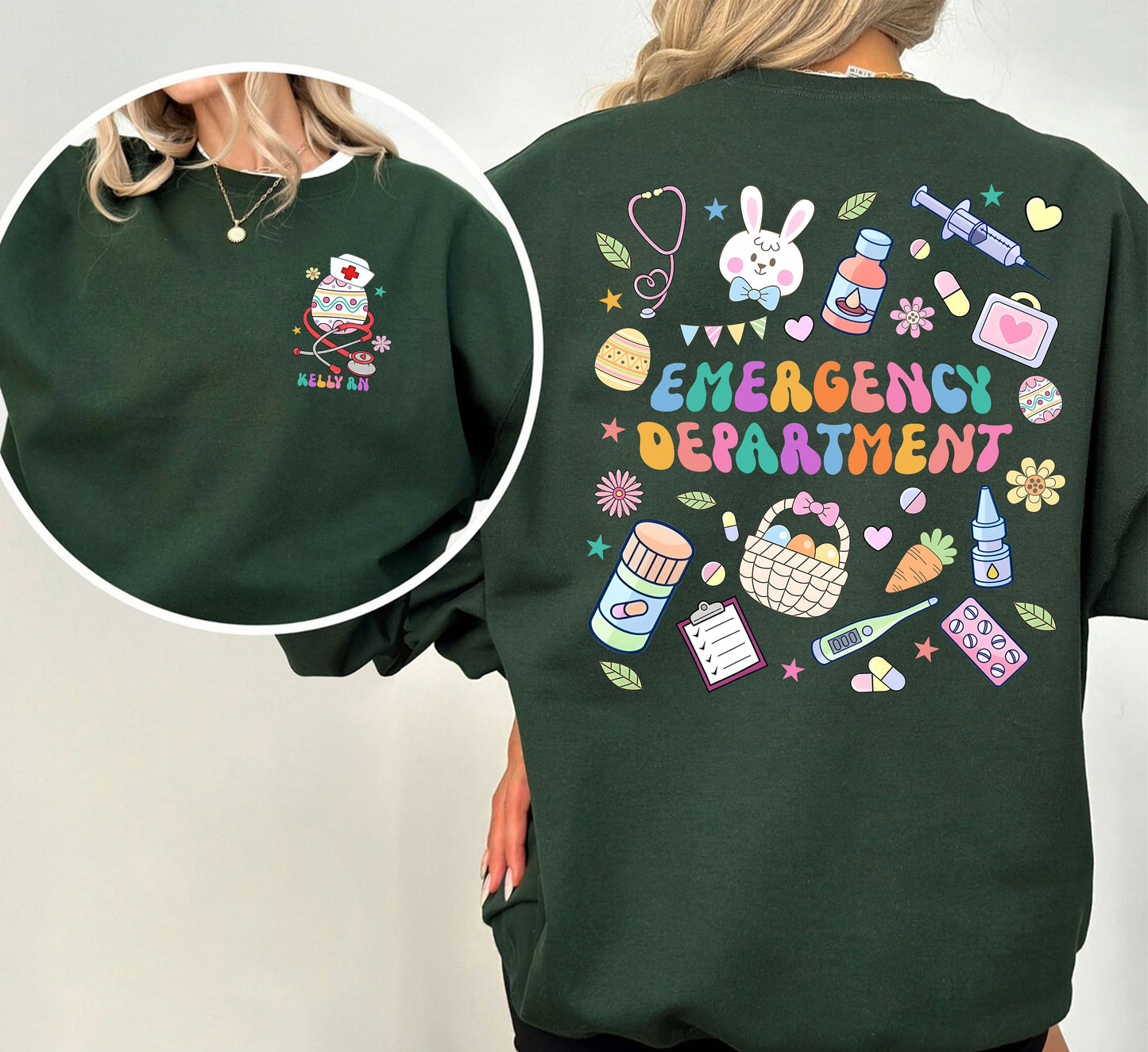 Emergency Department Hoodie, Back And Front Design ER Nurse Gift, New Nurse Grad Gift, ER Department Shirt, Future Nurse Gift, ER Nurse