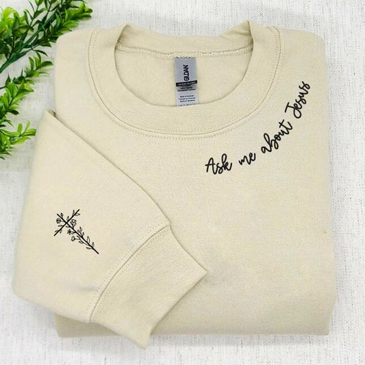 Embroidered Aunt Life Sweatshirt or Hoodie with Children Names on Sleeve