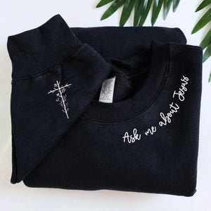 Embroidered Aunt Life Sweatshirt or Hoodie with Children Names on Sleeve