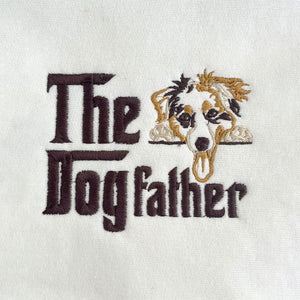 Embroidered Australian Shepherd Dog Dad Embroidered Sweatshirt or Hoodie