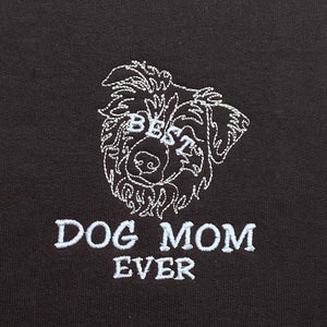 Embroidered Best Australian Shepherd Dog Mom Ever Shirt