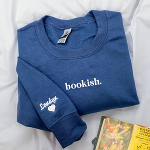 Embroidered Bookish Sweatshirt or Hoodie