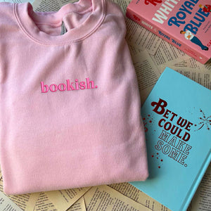 Embroidered Bookish Sweatshirt or Hoodie