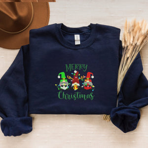 Embroidered Christmas Corgi Dog Sweatshirt, Corgi Santa Crewneck or Hoodie