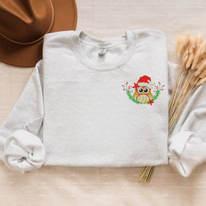 Embroidered Christmas Goose Sweatshirt, Cute Duck Winter Crewneck or Hoodie