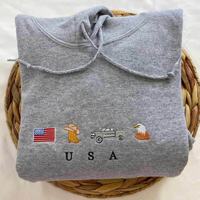 Embroidered Country Hoodie