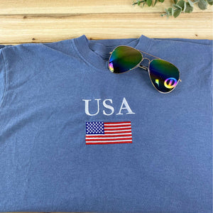 Embroidered Flag of the United States Shirt