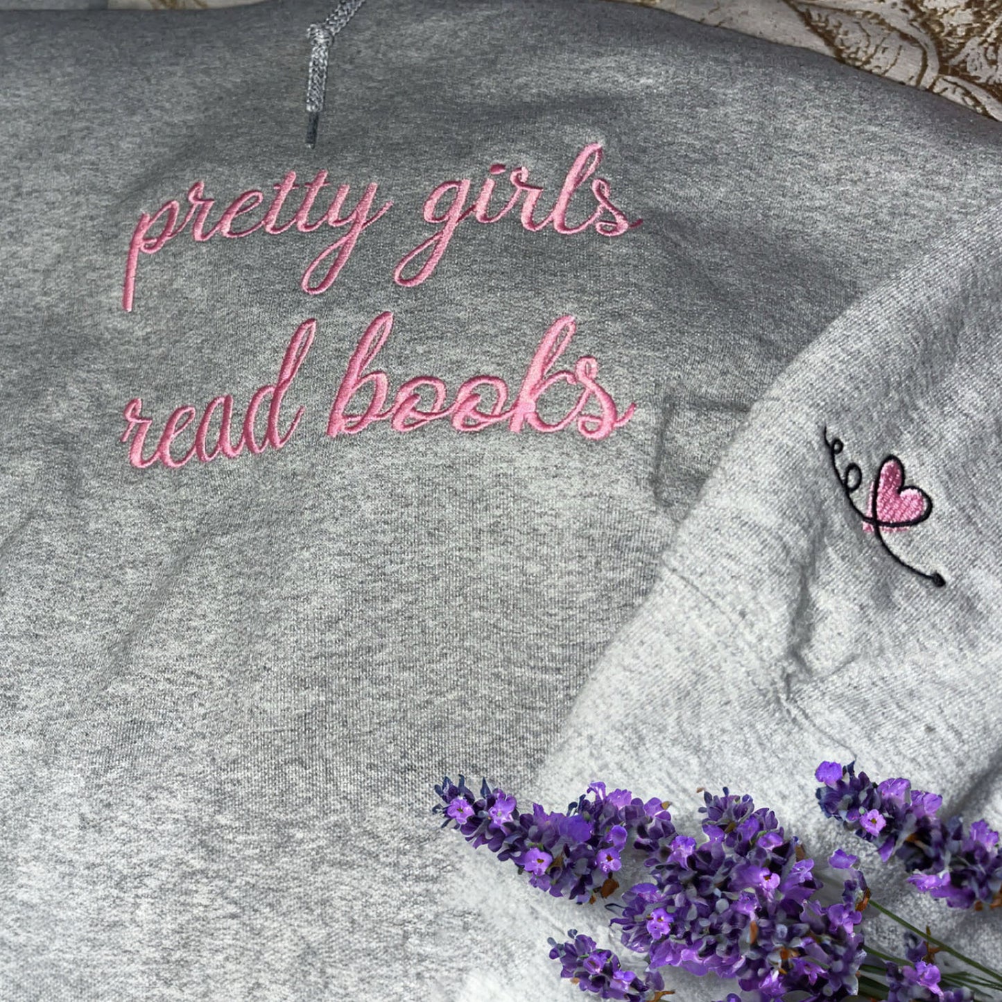 Embroidered Hot Girl Read Books Sweatshirt, Gift for Book Lover