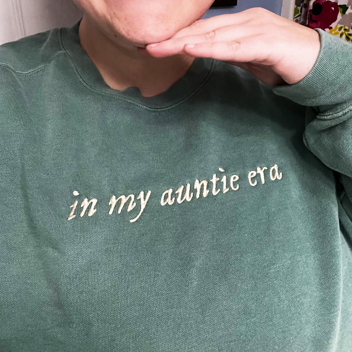 Embroidered In My Auntie Era Sweatshirt or T-Shirt