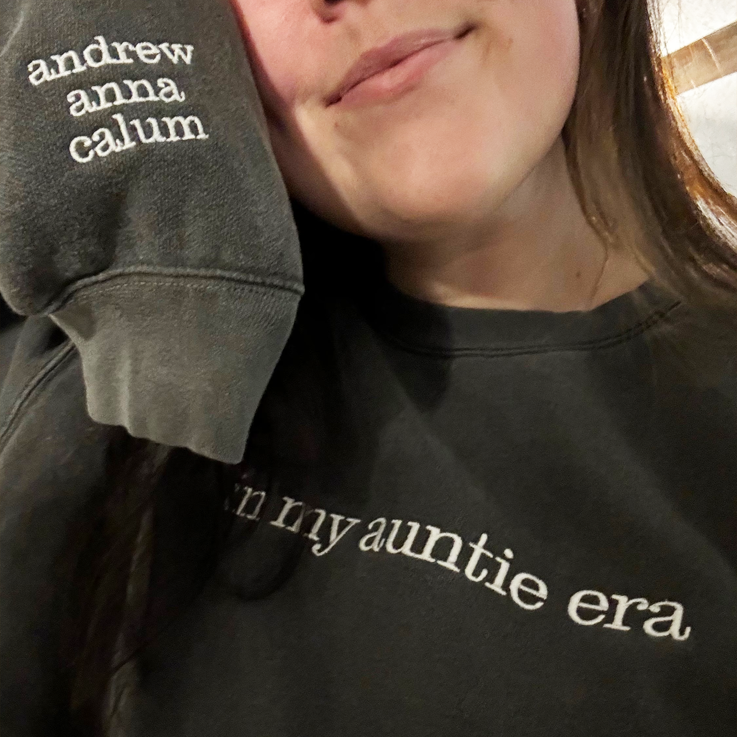 Embroidered In My Auntie Era Sweatshirt or T-Shirt