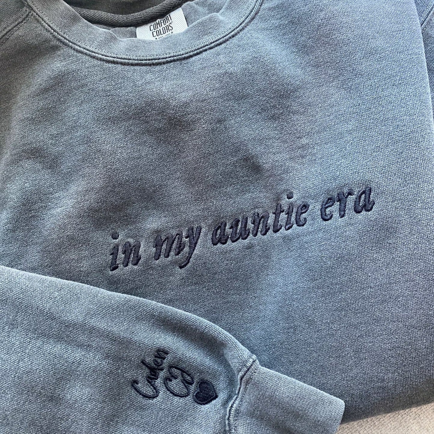 Embroidered In My Auntie Era Sweatshirt or T-Shirt