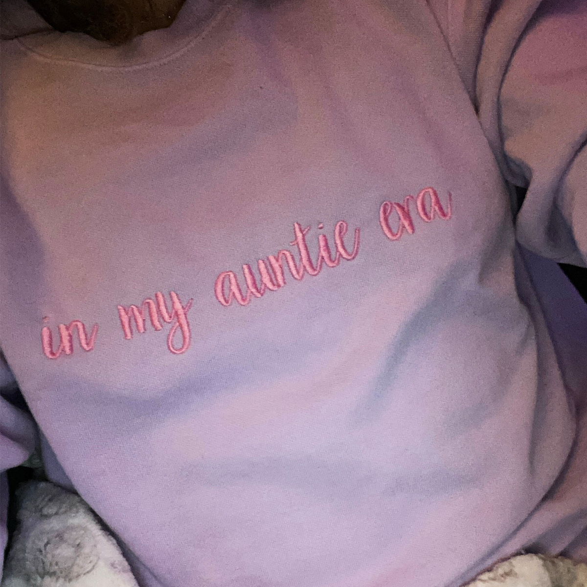 Embroidered In My Auntie Era Sweatshirt or T-Shirt