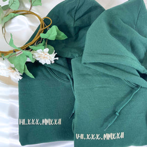 Embroidered Roman Numeral Sweatshirt, Hoodie