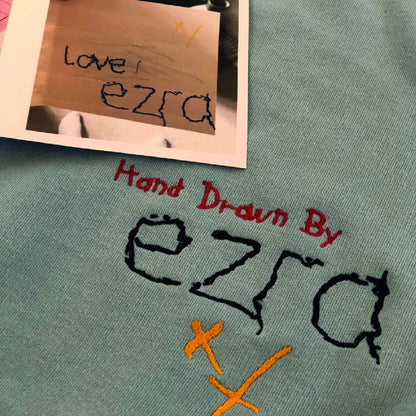 Embroidered Funtie Sweatshirt with Children Names on Sleeve