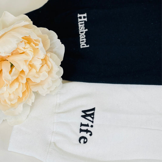 Engagement Gift for Fiance with Feyonce Sweatshirt, Est Any Year Embroidered Initials on Sleeve