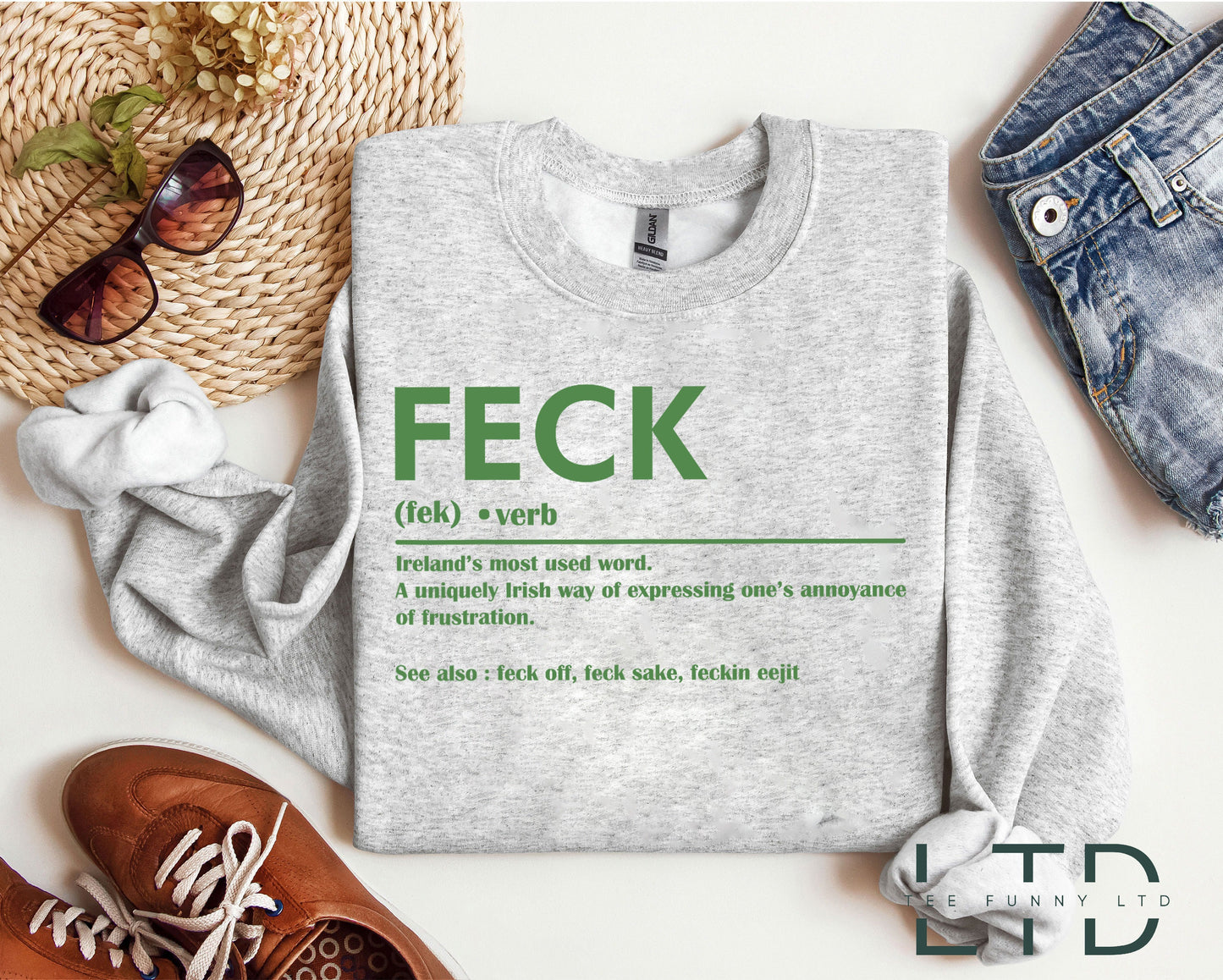 Feck Irish Shirt, St Patrick's Day Shirt, Irish Sayings T-Shirt, Shamrock Sweatshirt, Watercolor St Patrick Tshirt , Leaf Clover Irish Shirt