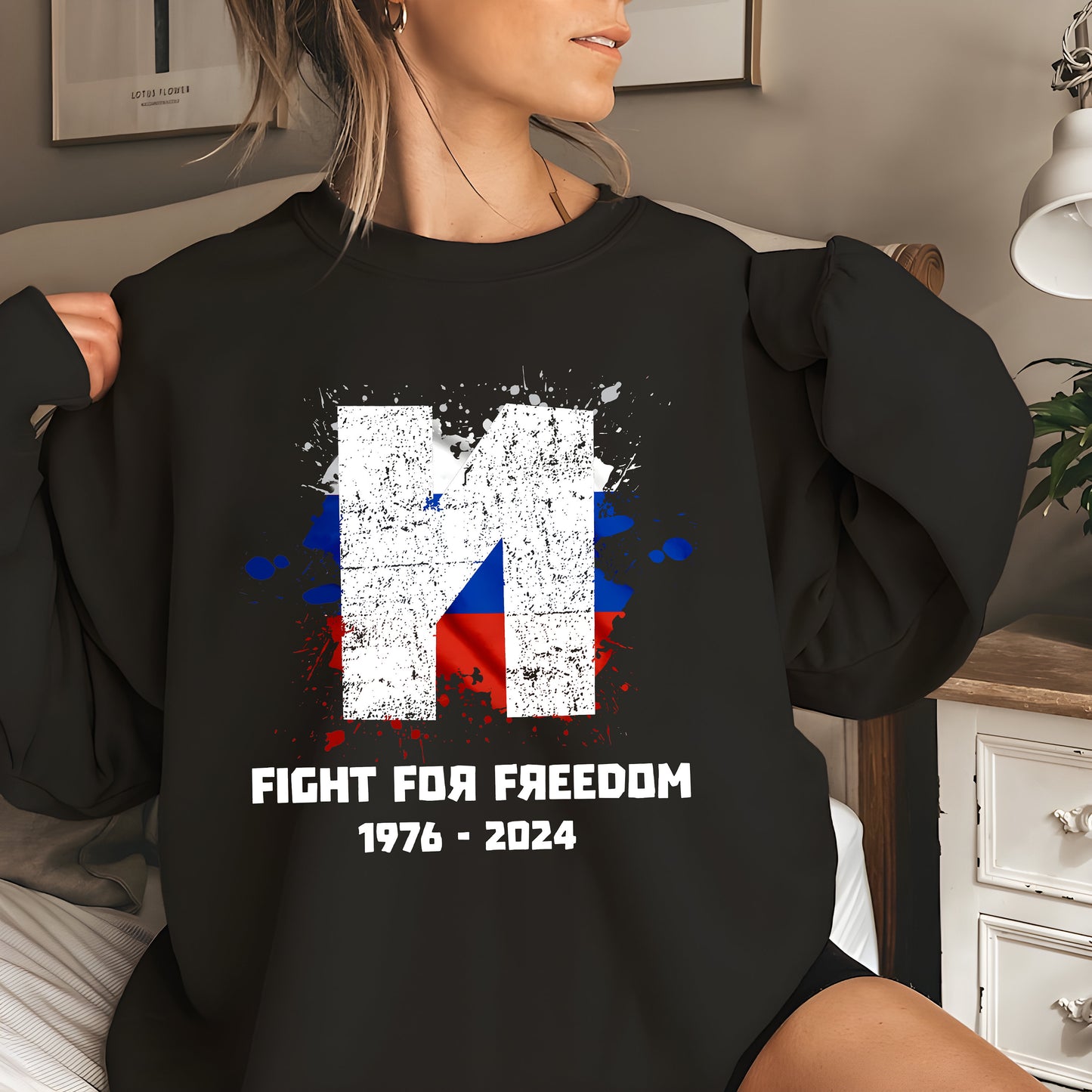 Fight for Freedom Sweatshirt, Graphic Shirt, Political Activism Apparel, Unisex Protest Shirt, Bold Statement Top, 1976-2024 Hoodie