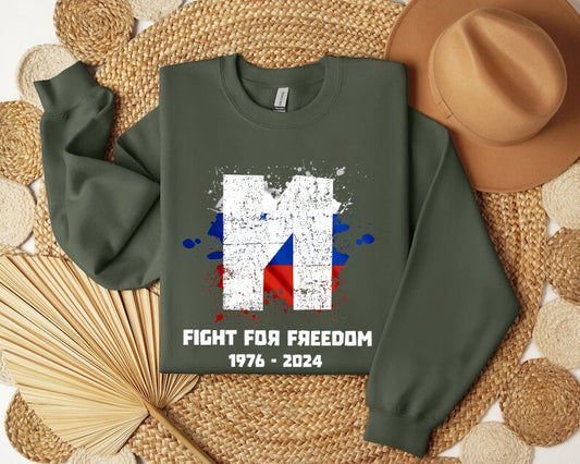 Fight for Freedom Sweatshirt, Graphic Shirt, Political Activism Apparel, Unisex Protest Shirt, Bold Statement Top, 1976-2024 Hoodie