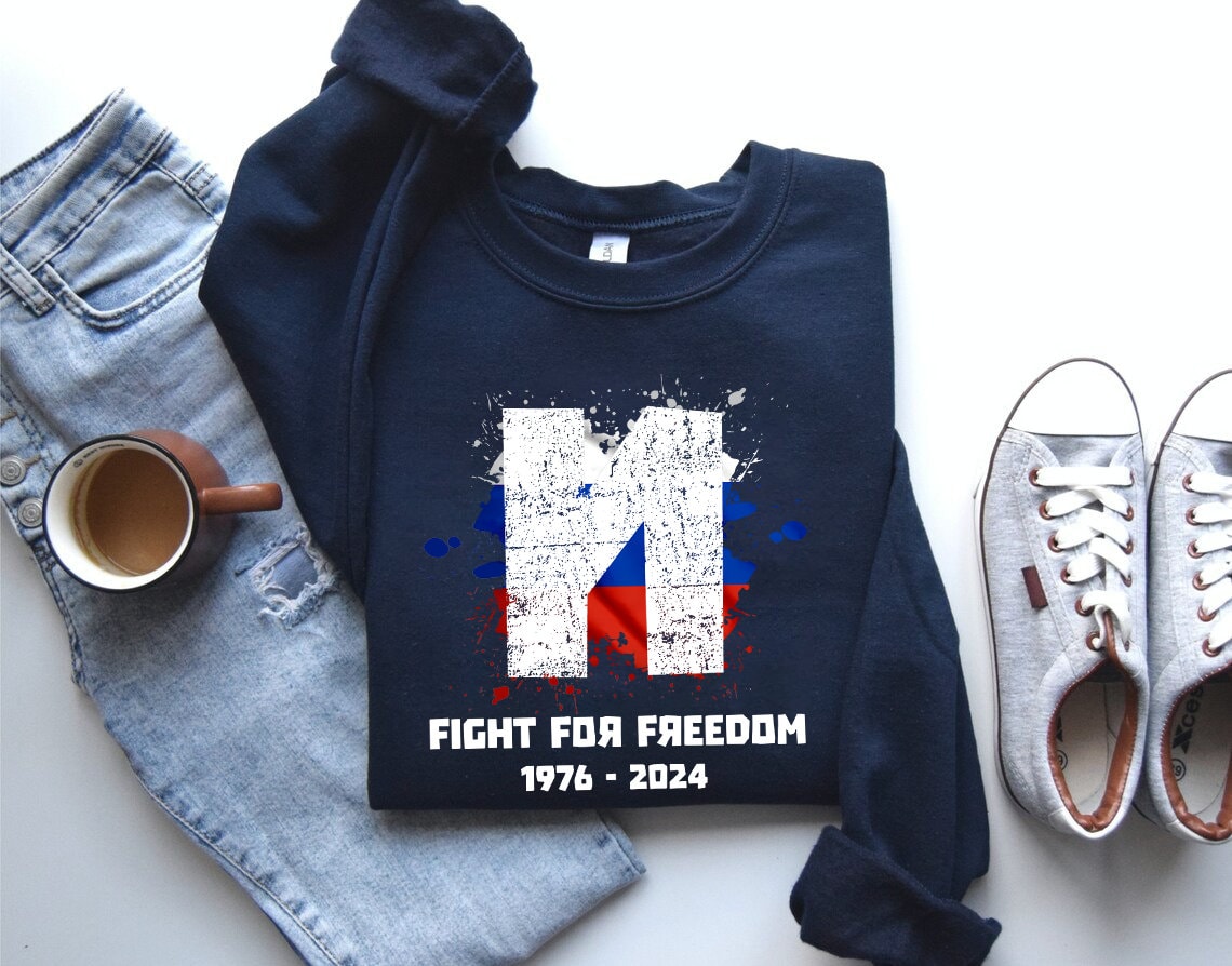 Fight for Freedom Sweatshirt, Graphic Shirt, Political Activism Apparel, Unisex Protest Shirt, Bold Statement Top, 1976-2024 Hoodie