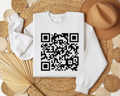 Fk You QR Code Sweatshirt, QR Code Idea Shirt, Funny Gift T-shirt, Funny Gift for Him, Funny Gift for Her, Trendy Tee