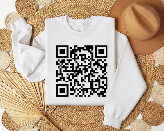 Fk You QR Code Sweatshirt, QR Code Idea Shirt, Funny Gift T-shirt, Funny Gift for Him, Funny Gift for Her, Trendy Tee