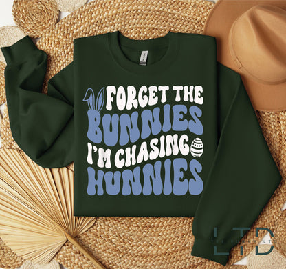 Forget the Bunnies I'm Chasing Hunnies Shirt,Easter Kids Shirt, Funny Easter Gift Shirt, Easter Bunny Shirt, Easter Boy Shirt