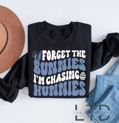 Forget the Bunnies I'm Chasing Hunnies Shirt,Easter Kids Shirt, Funny Easter Gift Shirt, Easter Bunny Shirt, Easter Boy Shirt