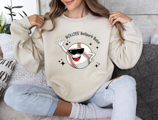 Funny Boujee Ballpark Babe Shirt, Baseball Mama T-shirt, Ball Inspired Shirt, Sport Mama Tees, Cool Baseball Shirt
