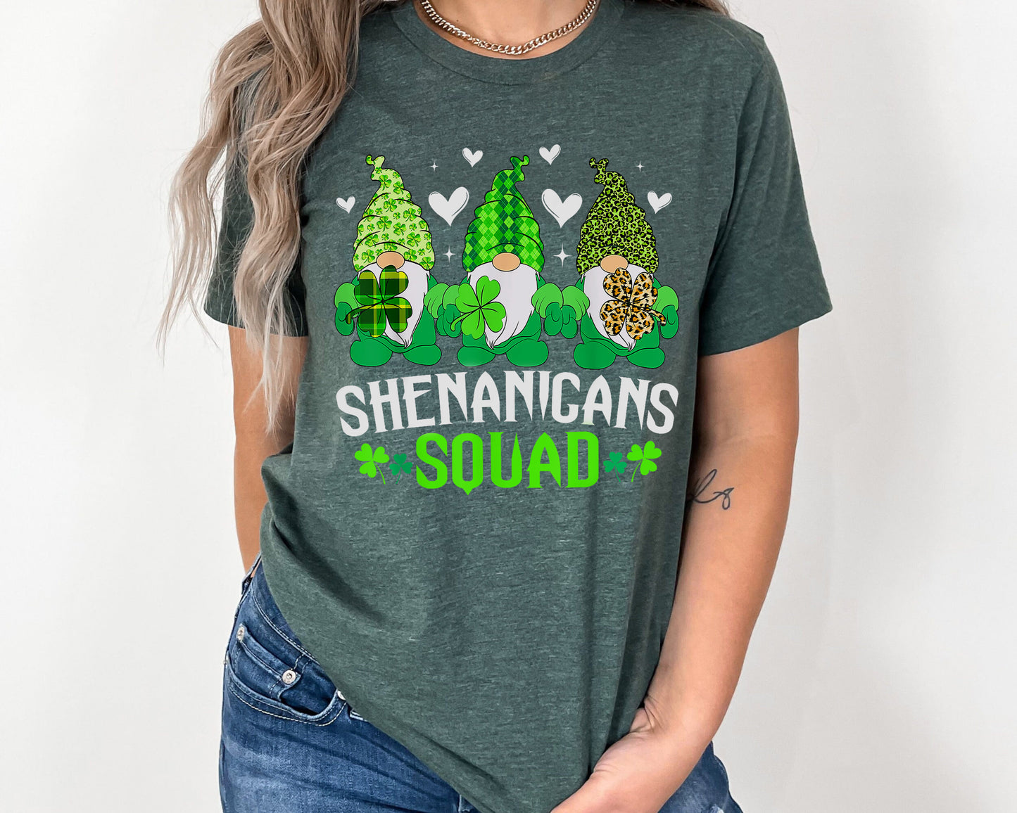 Funny Irish Shamrock Gnome Shirt, St Patricks Day Gnome Shirt, Shenanigans Squad Shirt, Irish Gnome Shirt, St Patricks Day Gift