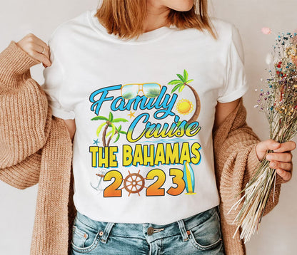 Family Cruise Bahamas 2023 Matching Group Summer Vacation T-Shirt, Bahamas Vacation Cruise Squad Tee Shirt, Cruising Bahamas Vacation Shirt