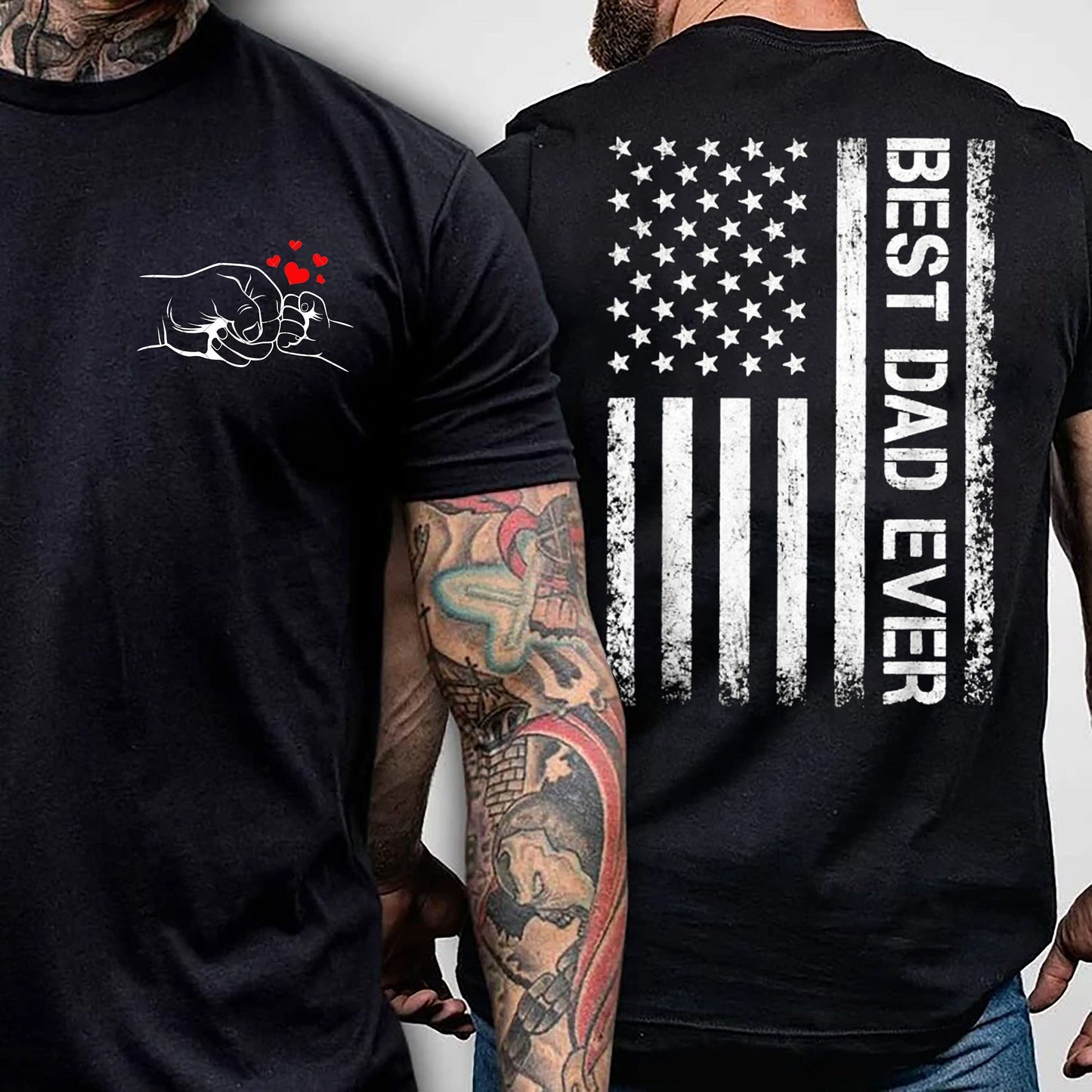 Father's Day Family Fist Bump Shirt, Personalized Dad Raised Fist Hand Father's Day, Father's Day Gift , Custom Grandpa Tee, Cute Dad shirt