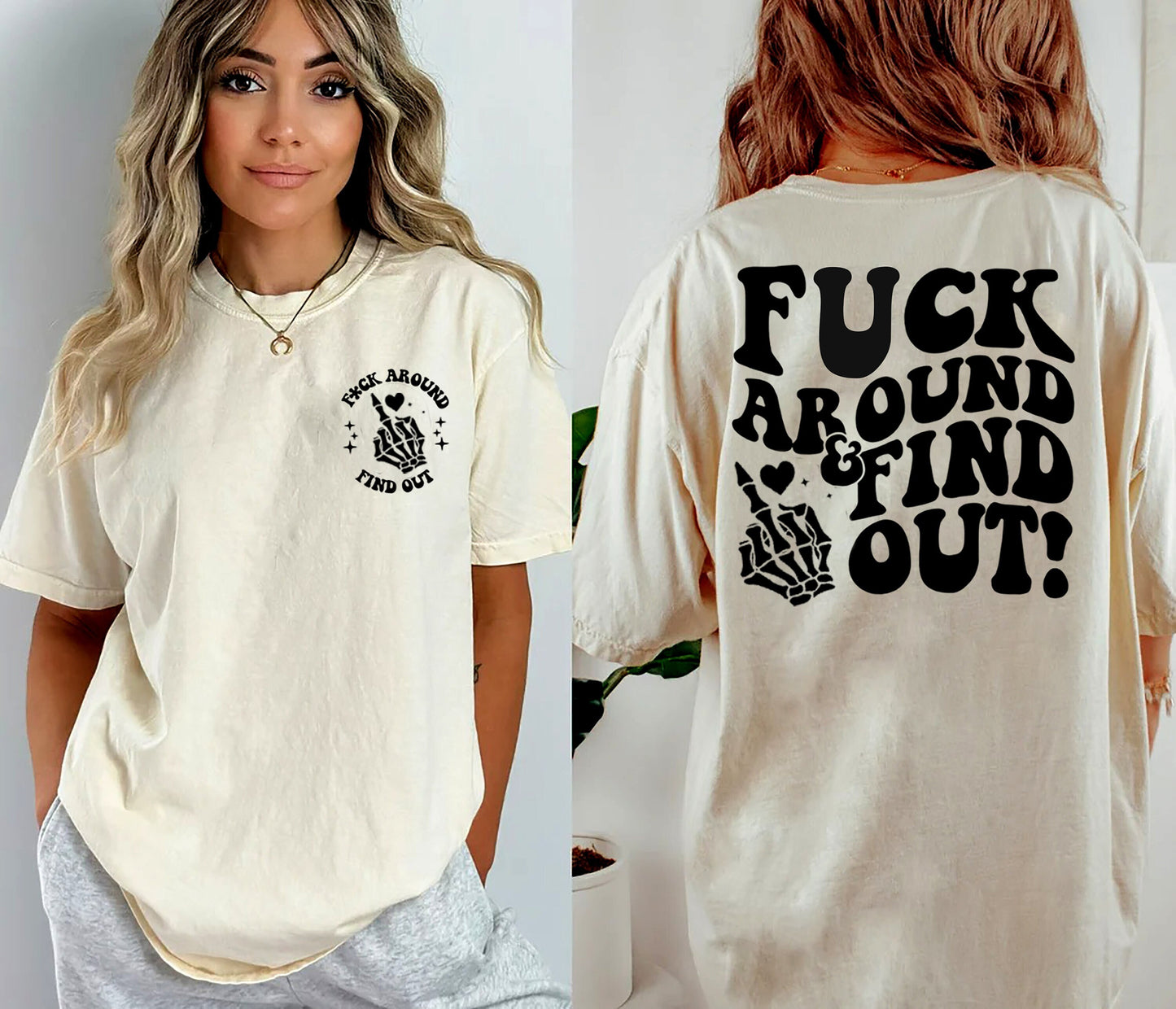 Fck rundt og find ud af, fuck rundt og find ud af det, lad være med at rode med mig t-shirt, lad være med at kneppe med mig også, Snarky Sassy, ​​Middle Finger