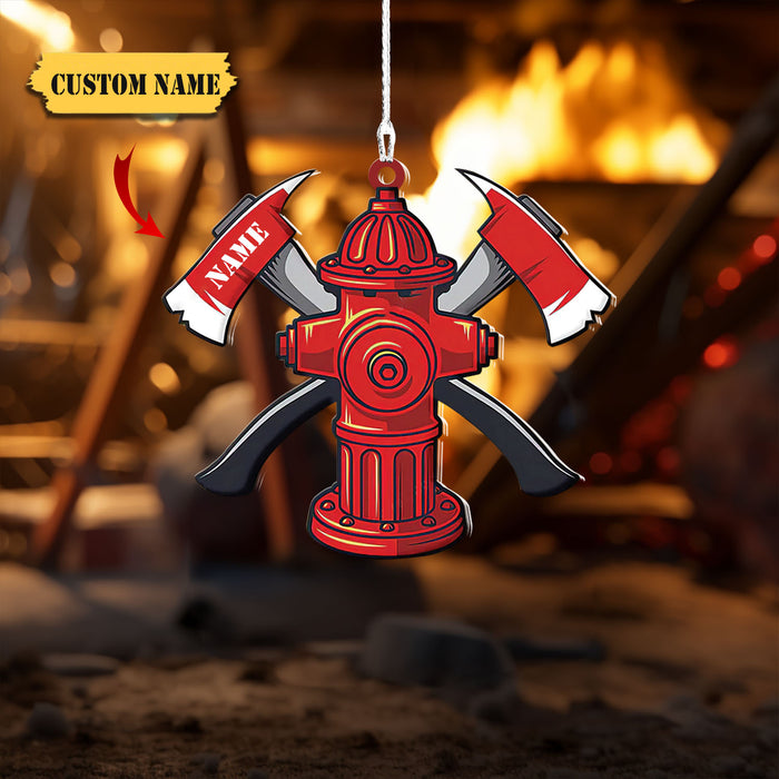 Firefighter Hanging Ornament, Chrismas gift for Firefighter, Ornament Christmas, Ornament For Gift