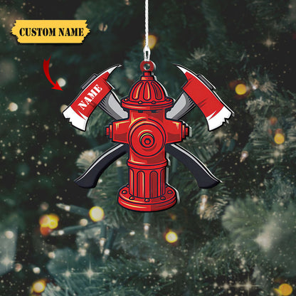 Firefighter Hanging Ornament, Chrismas gift for Firefighter, Ornament Christmas, Ornament For Gift