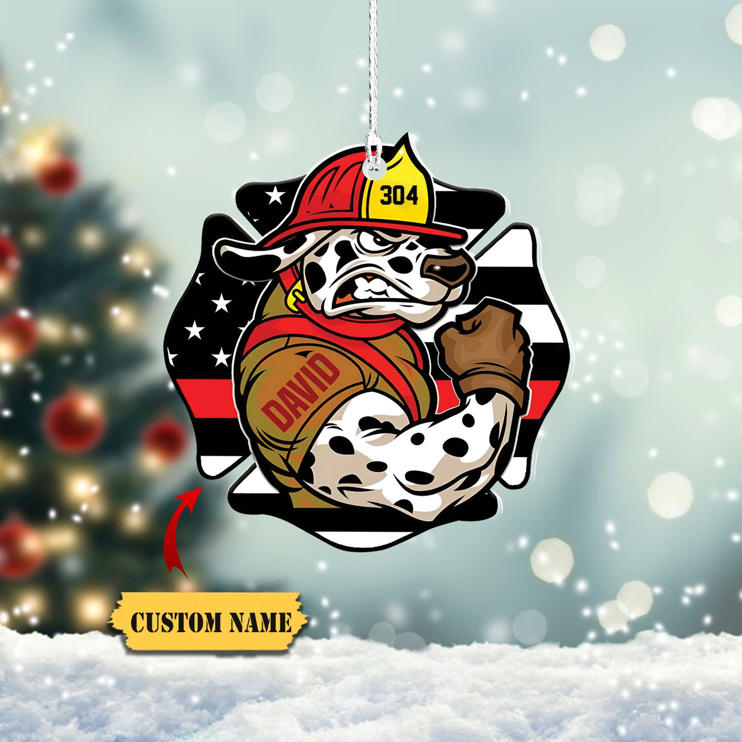 Firefighter Personalized Ornament, Best Gift For Firefighters, Ornament Christmas Decoration