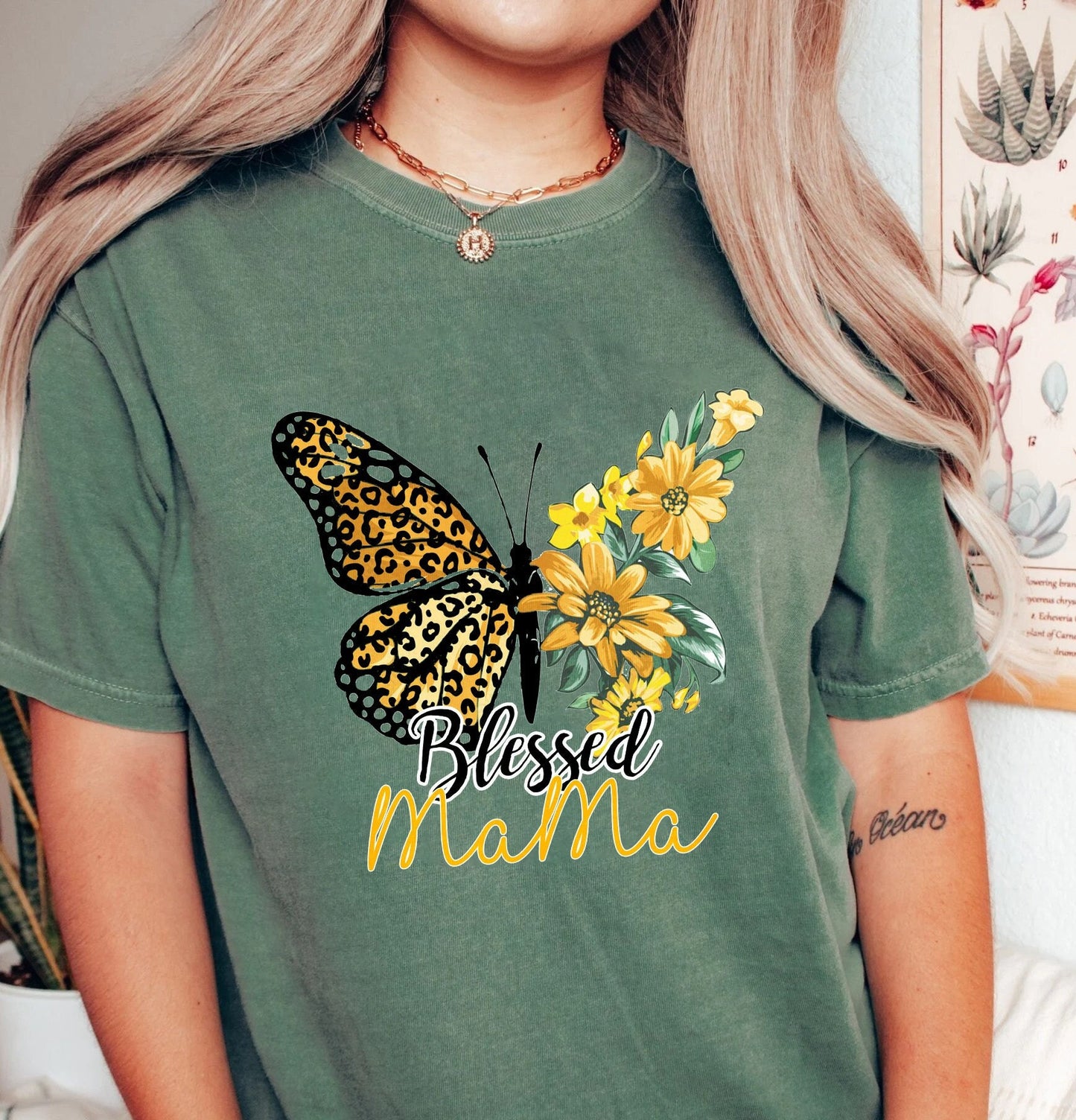 Floral Butterfly Mama T-shirt, Mama Shirt For Mother's Day, Mama T-shirt, Shirt For Mom For Mother's Day, Butterfly Mama T-Shirt