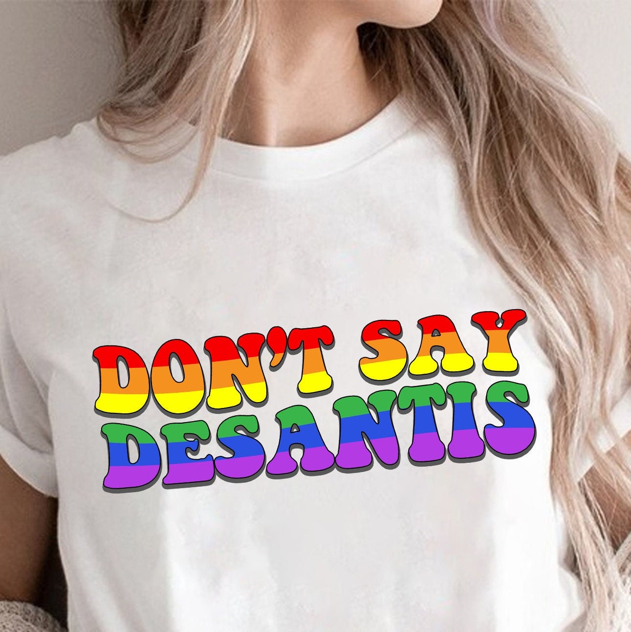 Florida Don't Say DeSantis T-shirt Rainbow Gay Pride Anti DeSantis Roe V Wade LGBTQIA Pride Shirt Funny Pride Tee Pride Lesbian Bisexual