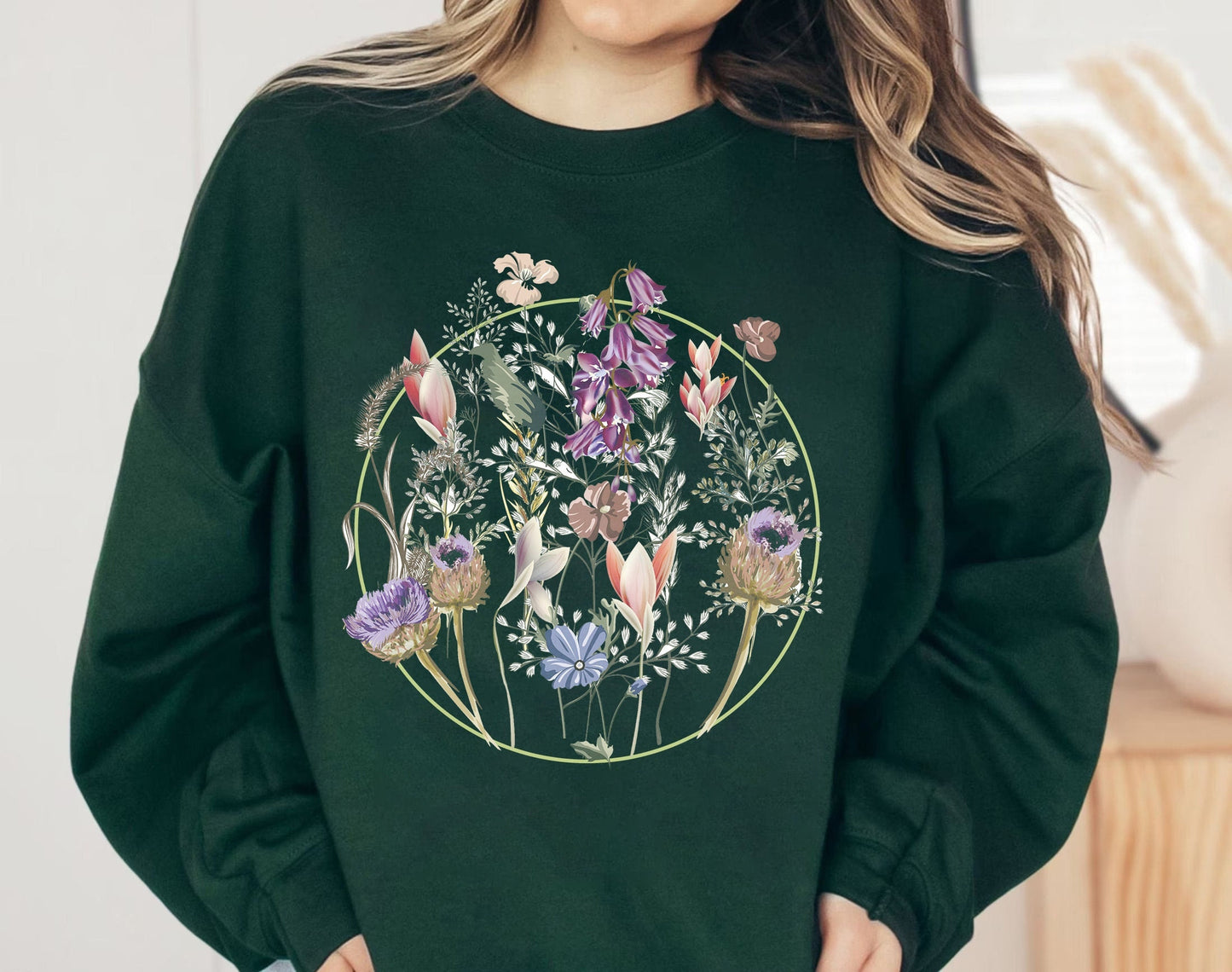 Flower Sweashirt, Gift For Her, Flower Shirt Aesthetic, Floral Graphic Tee, Floral Shirt, Flower T-shirt, Wild Flower Shirt, Wildflower
