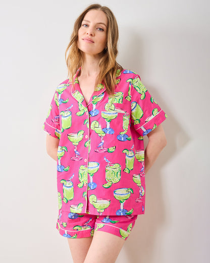 Fresh Margarita - Short Pajamas Set - Cabo Pink