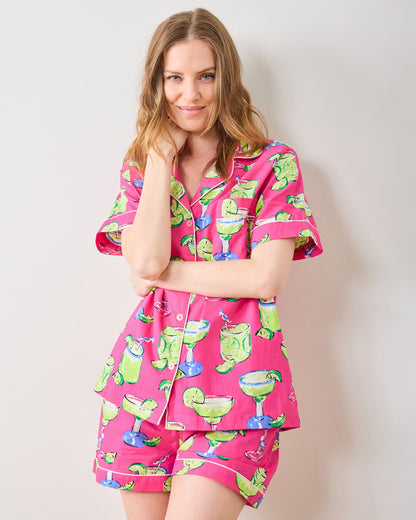 Fresh Margarita - Short Pajamas Set - Cabo Pink
