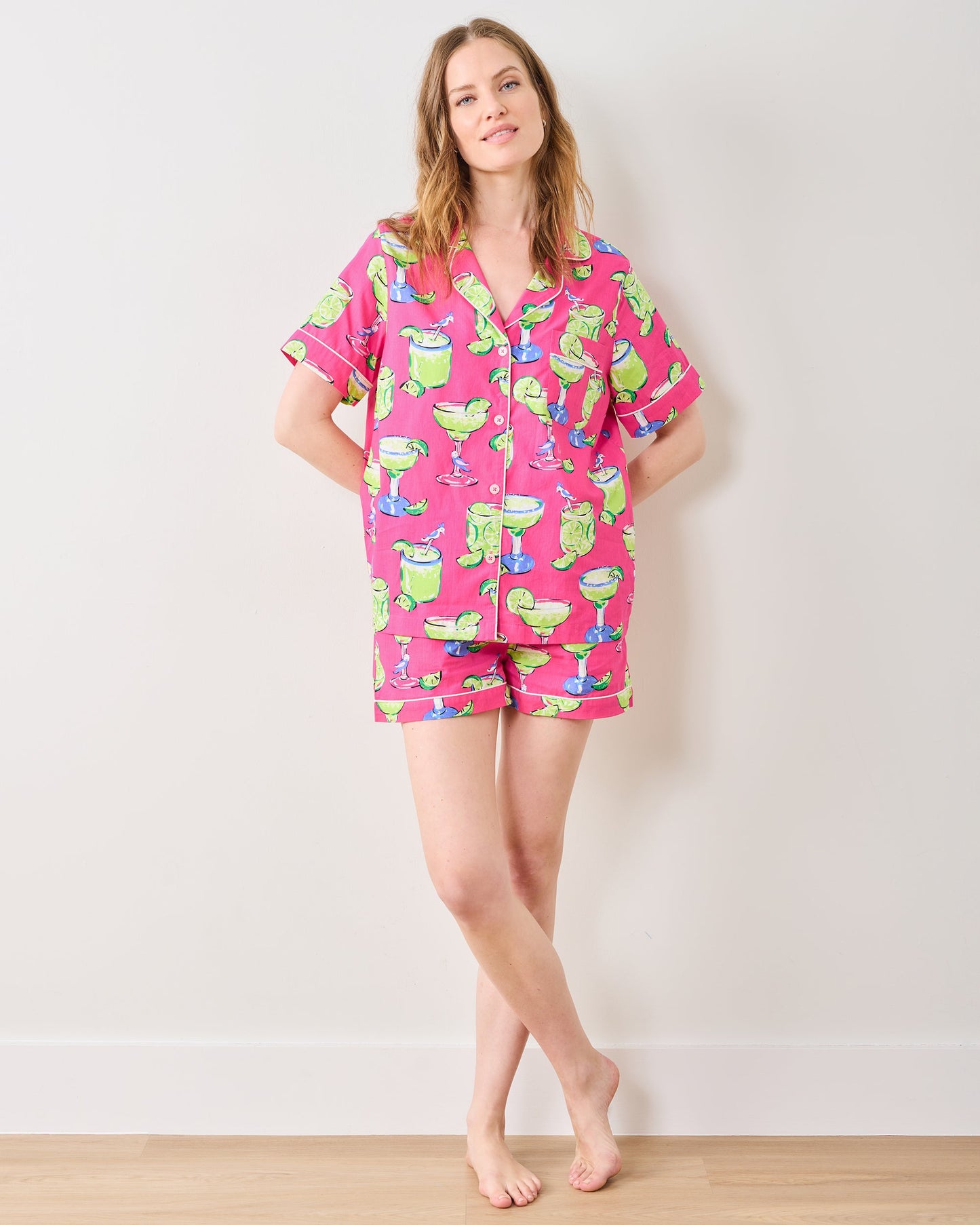 Fresh Margarita - Short Pajamas Set - Cabo Pink