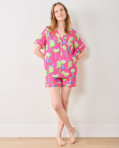 Fresh Margarita - Short Pajamas Set - Cabo Pink