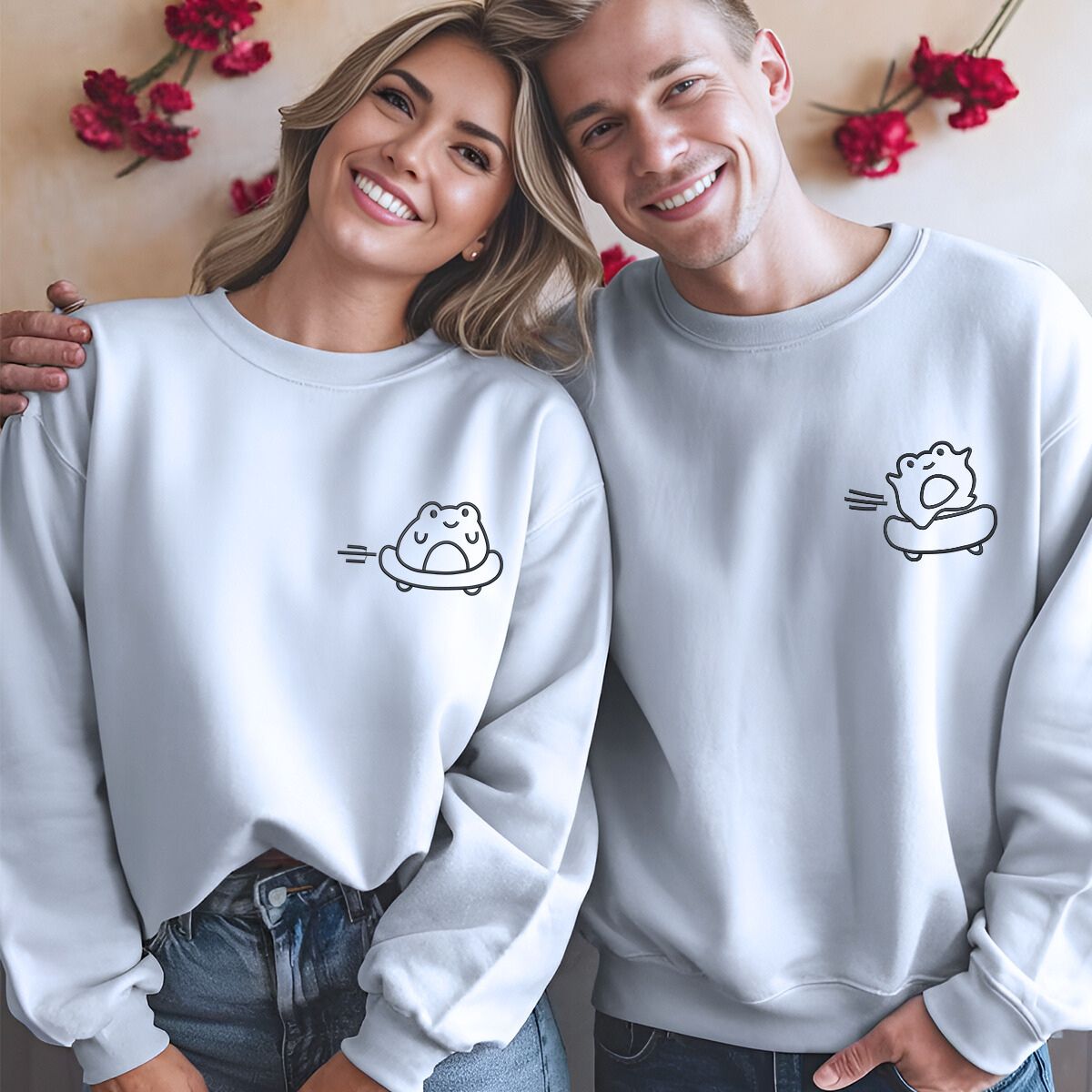 Embroidered Wild Flowers Bible Verse Sweatshirt or Hoodie