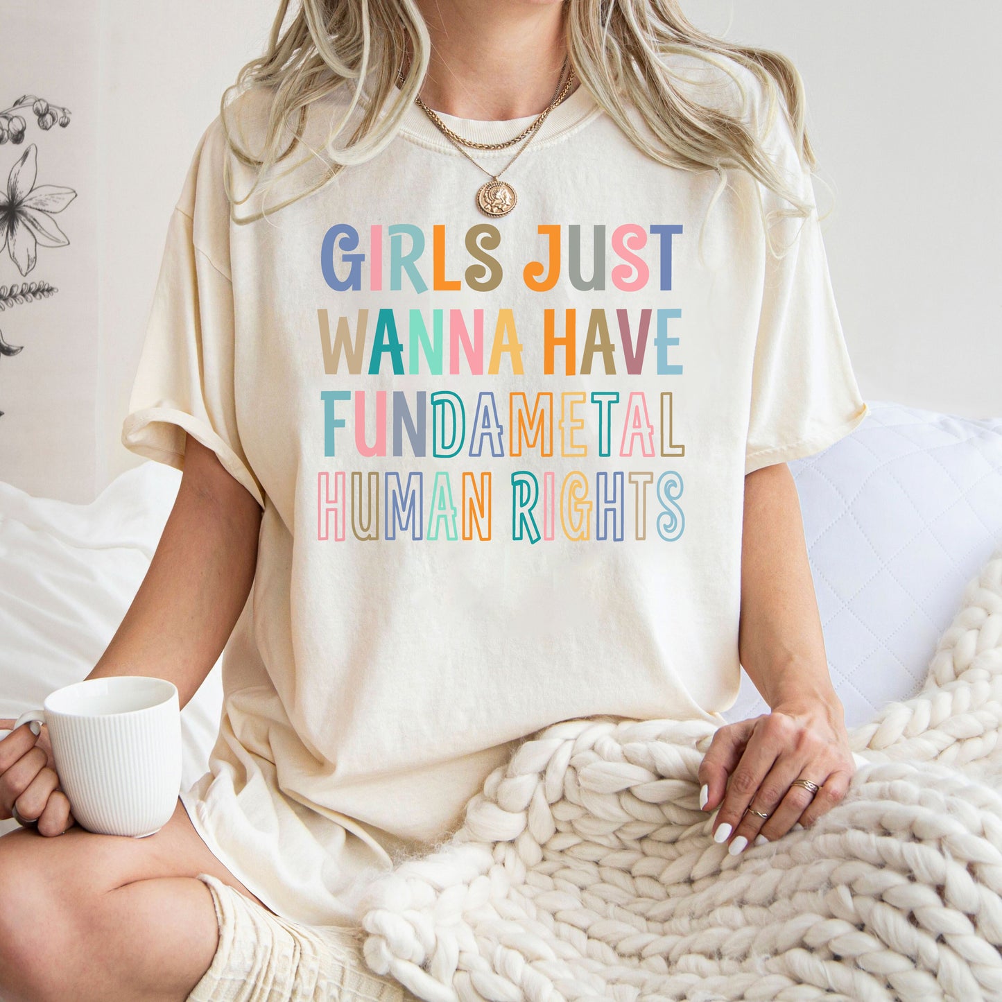 Girls Just Wanna Have Fundamental Human Rights, Protest Women Sweatshirt, Women's Rights Shirt, Pro Choice Shirt,Rights Shirt,Feminist Shirt