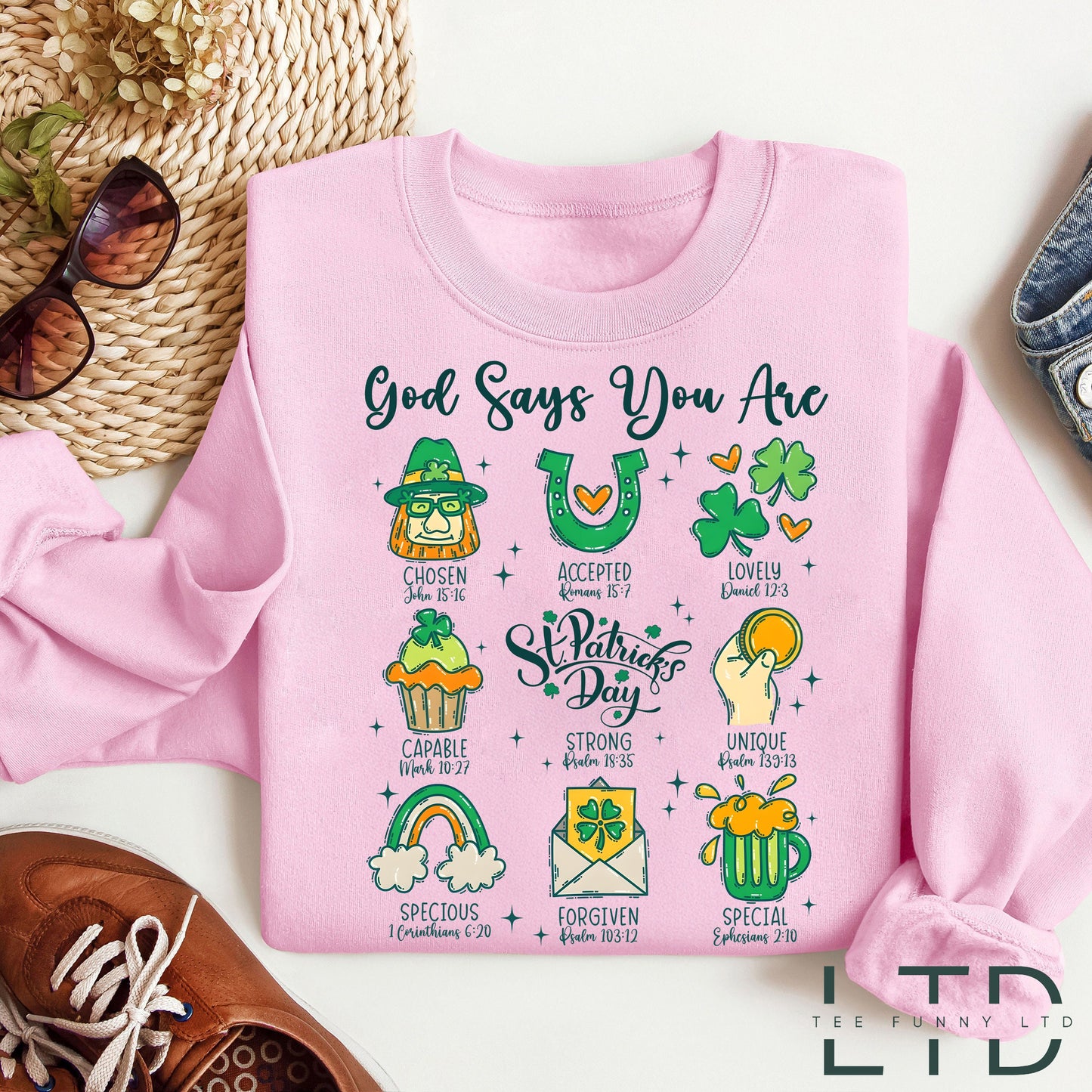God Says You Are St Patrick's Day Shirt,Christian St Patrick's Day Shirt,Bible Verse St Patricks Day Shirt,Patrick's Green,Jesus St Patricks