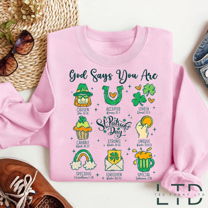 God Says You Are St Patrick's Day Shirt,Christian St Patrick's Day Shirt,Bible Verse St Patricks Day Shirt,Patrick's Green,Jesus St Patricks