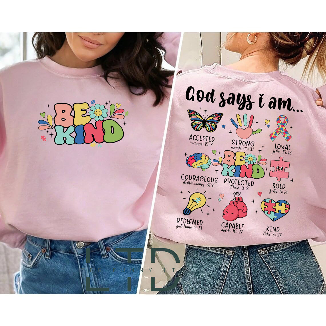 God Says I Am Autism Sweatshirt, Retro Autism Shirt, Autism Doodles Tee, Jesus Autism Tee, Be Kind Shirt, Christian Shirt, Motivation Autism