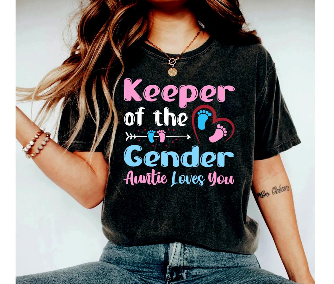 Gender Reveal Keeper Of The Gender Shirt, Keeper Of The Gender T-shirt til Gender Reveal, Funny Gender Reveal Keeper Of The Gender tee gave