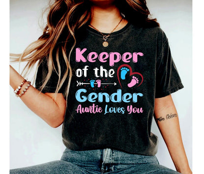 Gender Reveal Keeper Of The Gender Shirt, Keeper Of The Gender T-shirt til Gender Reveal, Funny Gender Reveal Keeper Of The Gender tee gave