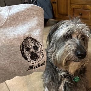 Goldendoodle Sweatshirt or Hoodie, Custom Embroidered Gift from Photo Name